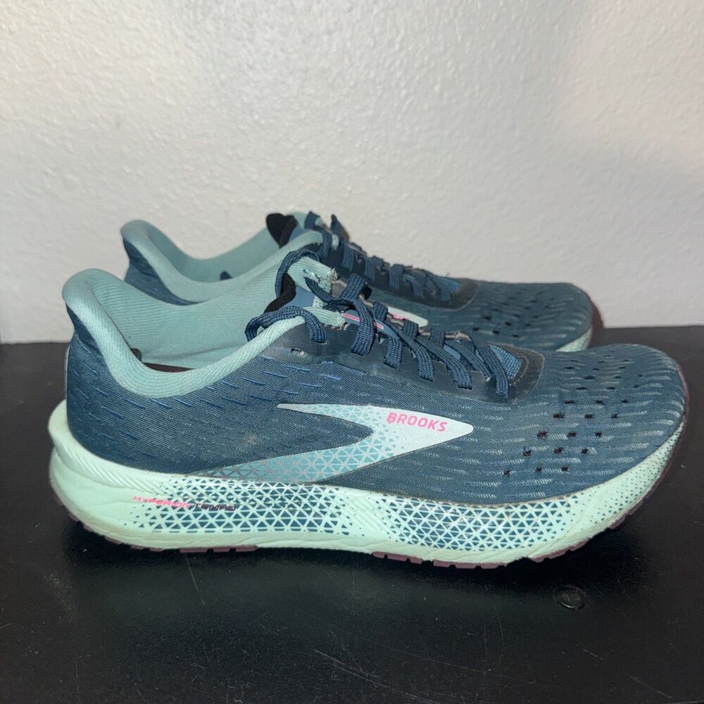 Brooks Womens HYPERION TEMPO 1203281B491 Running Shoes Sneakers Sz 8.5 Teal Blue